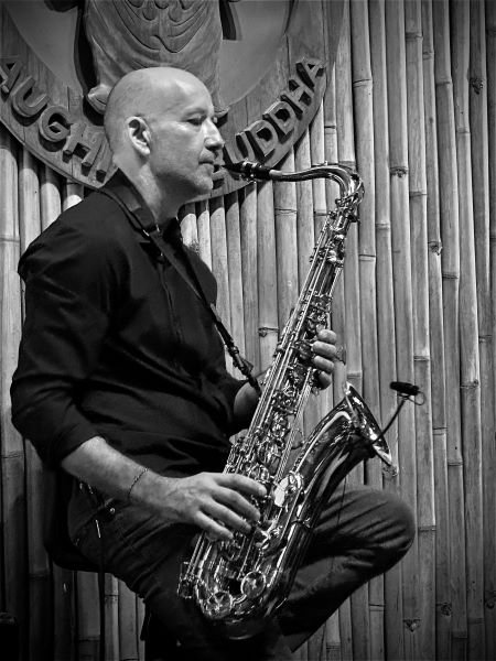 Saxophonist player performing in Bali