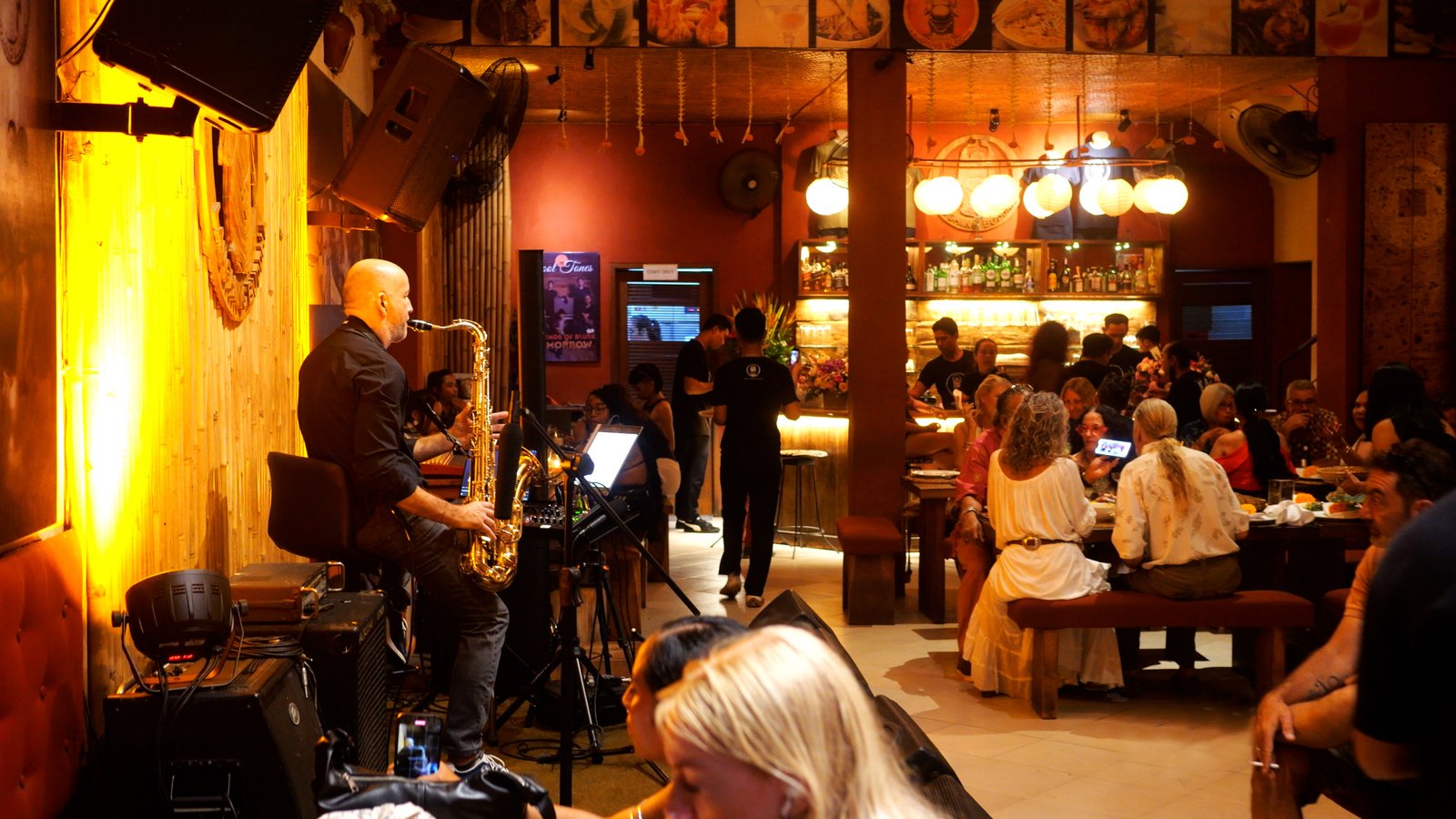 Professional saxophonist performing live for a refined evening in Bali
