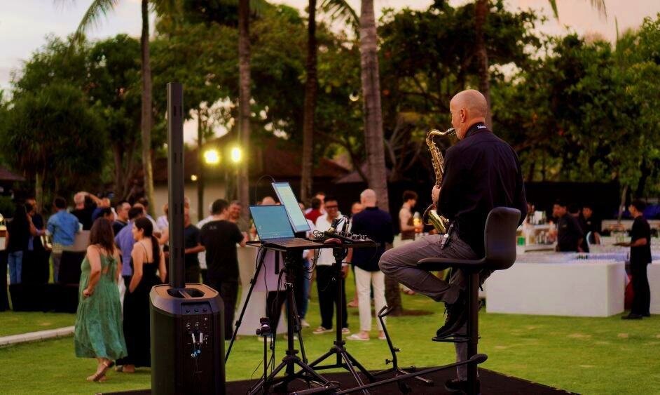 Live saxophone music for a refined corporate summit at Sofitel bali nusa dua